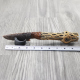 Cholla Cactus Wood Handle Stone Blade Ornamental Knife #304-2 Mountain Man Knife