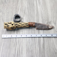 Cholla Cactus Wood Handle Stone Blade Ornamental Knife #304-2 Mountain Man Knife