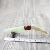 Coyote Jaw Handle Opalite Blade Ornamental Knife #124-2 Mountain Man Knife