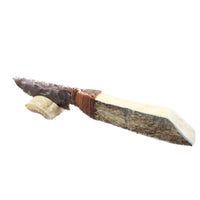 Moose Antler Handle Stone Blade Ornamental Knife #124-2 Mountain Man Knife