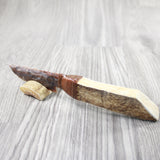 Moose Antler Handle Stone Blade Ornamental Knife #124-2 Mountain Man Knife