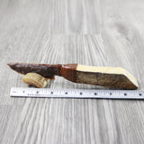 Moose Antler Handle Stone Blade Ornamental Knife #124-2 Mountain Man Knife