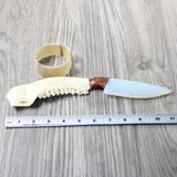 Deer Jaw Handle Opalite Blade Ornamental Knife #834-2 Mountain Man Knife