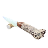 Elk Antler Crown Handle Opalite Blade Ornamental Knife #244-2 Mountain Man Knife