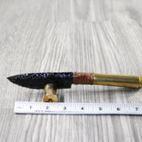 50 Cal  Handle Obsidian Blade Ornamental Knife #344-2 Mountain Man Knife