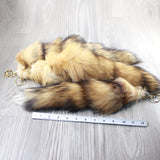 5 Red Fox Tail Key Rings #54-2  Taxidermy Keychain Tassel Bag Tag