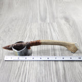 Deer Antler Handle Stone Blade Ornamental Knife #244-2 Mountain Man Knife