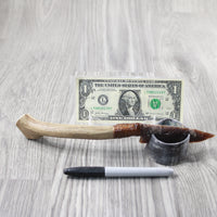 Deer Antler Handle Stone Blade Ornamental Knife #244-2 Mountain Man Knife