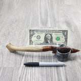 Deer Antler Handle Stone Blade Ornamental Knife #244-2 Mountain Man Knife