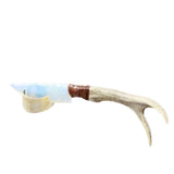 Deer Antler Handle Opalite Blade Ornamental Knife #234-2 Mountain Man Knife