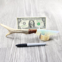 Deer Antler Handle Opalite Blade Ornamental Knife #234-2 Mountain Man Knife