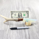 Deer Antler Handle Opalite Blade Ornamental Knife #234-2 Mountain Man Knife