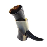 1 Polished Cow Horn Plus Stand #344-2 Medieval Tankard