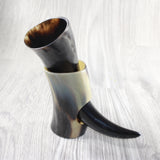 1 Polished Cow Horn Plus Stand #344-2 Medieval Tankard