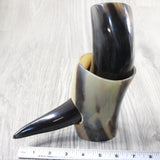 1 Polished Cow Horn Plus Stand #344-2 Medieval Tankard