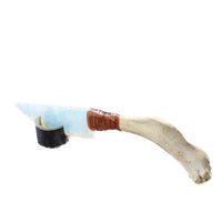 Reindeer Antler Crown Handle Opalite Blade Ornamental Knife #144-2 Mountain Man Knife