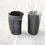 2 Small Horn Glasses #444-2 Medieval Tankard Double Shot Glass