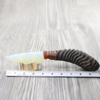 Springbok Horn Handle Opalite Blade Ornamental Knife #144-2 Mountain Man Knife