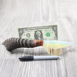 Springbok Horn Handle Opalite Blade Ornamental Knife #144-2 Mountain Man Knife