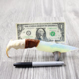 Beaver Jaw Handle Opalite Blade Ornamental Knife #174-2 Mountain Man Knife