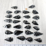 25 Large Obsidian Ornamental Arrowheads  #974-2  Spearhead