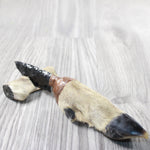 Deer Foot Handle Obsidian Blade Ornamental Knife #174-2 Mountain Man Knife