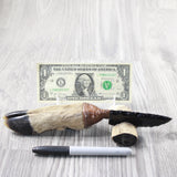 Deer Foot Handle Obsidian Blade Ornamental Knife #174-2 Mountain Man Knife