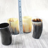 4 Small Horn Glasses #284-2 Medieval Tankard Double Shot Glass