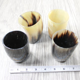 4 Small Horn Glasses #284-2 Medieval Tankard Double Shot Glass