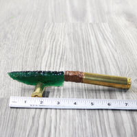 50 Cal Shell Casing Handle Glass Blade Ornamental Knife #384-2 Mountain Man Knife