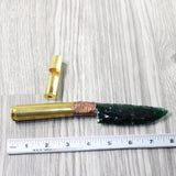 50 Cal Shell Casing Handle Glass Blade Ornamental Knife #384-2 Mountain Man Knife