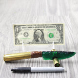 50 Cal Shell Casing Handle Glass Blade Ornamental Knife #384-2 Mountain Man Knife