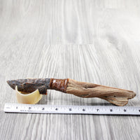 Ghost Wood Handle Stone Blade Ornamental Knife #384-2 Mountain Man Knife