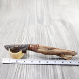 Ghost Wood Handle Stone Blade Ornamental Knife #384-2 Mountain Man Knife