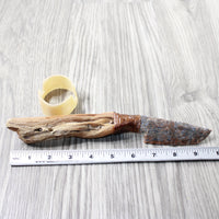 Ghost Wood Handle Stone Blade Ornamental Knife #384-2 Mountain Man Knife