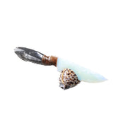 Orthoceras Fossil Handle Opalite Blade Ornamental Knife #294-2 Mountain Man Knife