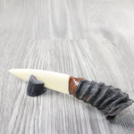 Springbok Horn Handle Bone Blade Ornamental Knife #194-2 Mountain Man Knife