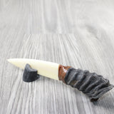 Springbok Horn Handle Bone Blade Ornamental Knife #194-2 Mountain Man Knife