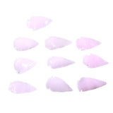 10 Large Pink Glass Ornamental Arrowheads  #7751  Spearhead