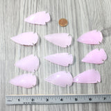 10 Large Pink Glass Ornamental Arrowheads  #7751  Spearhead