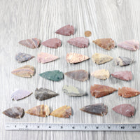 25 Large Stone Ornamental Arrowheads  #6851  Arrowhead