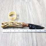 Cholla Cactus Wood Handle Obsidian Blade Ornamental Knife #3851 Mountain Man Knife