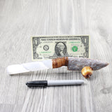 Selenite Spiral Handle Stone Blade Ornamental Knife #3851 Mountain Man Knife