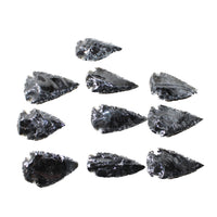 10 Large Obsidian Ornamental Arrowheads  #8951  Spearhead