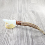 Elk Antler Handle Opalite Blade Ornamental Knife #2951 Mountain Man Knife