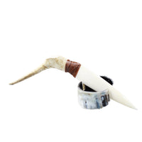 Reindeer Antler Handle Bone Blade Ornamental Knife #14651 Mountain Man Knife