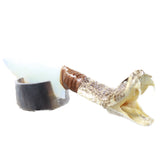 Large Rattlesnake Head Handle Opalite Blade Ornamental Knife #4351 Mountain Man Knife