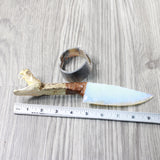 Large Rattlesnake Head Handle Opalite Blade Ornamental Knife #4351 Mountain Man Knife