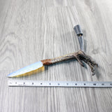 Turkey Foot Handle Opalite Blade Ornamental Knife #1451 Mountain Man Knife