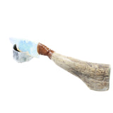 Moose Antler Handle Opalite Blade Ornamental Knife #1451 Mountain Man Knife